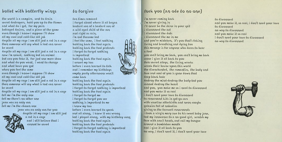 Encarte The Smashing Pumpkins Mellon Collie and the Infinite Sadness