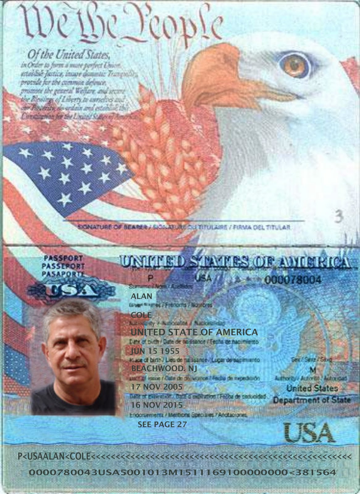 Пример сша. Скан паспорта США. Паспорт гражданина Соединенных Штатов Америки. Американский паспорт образец. Скан американского паспорта.