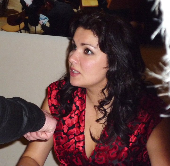 Anna Netrebko during the signing session after the recital at the 