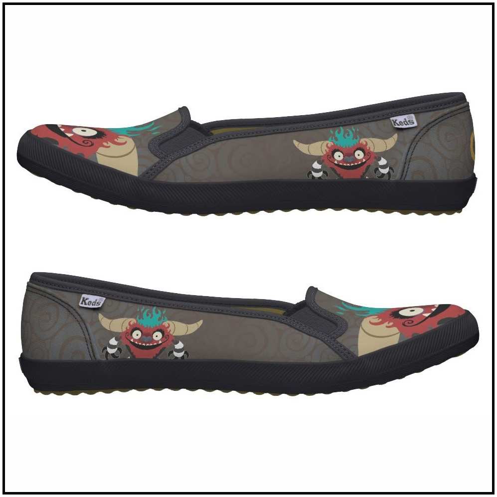 Cassia Harries [custom made fire monster shoes]