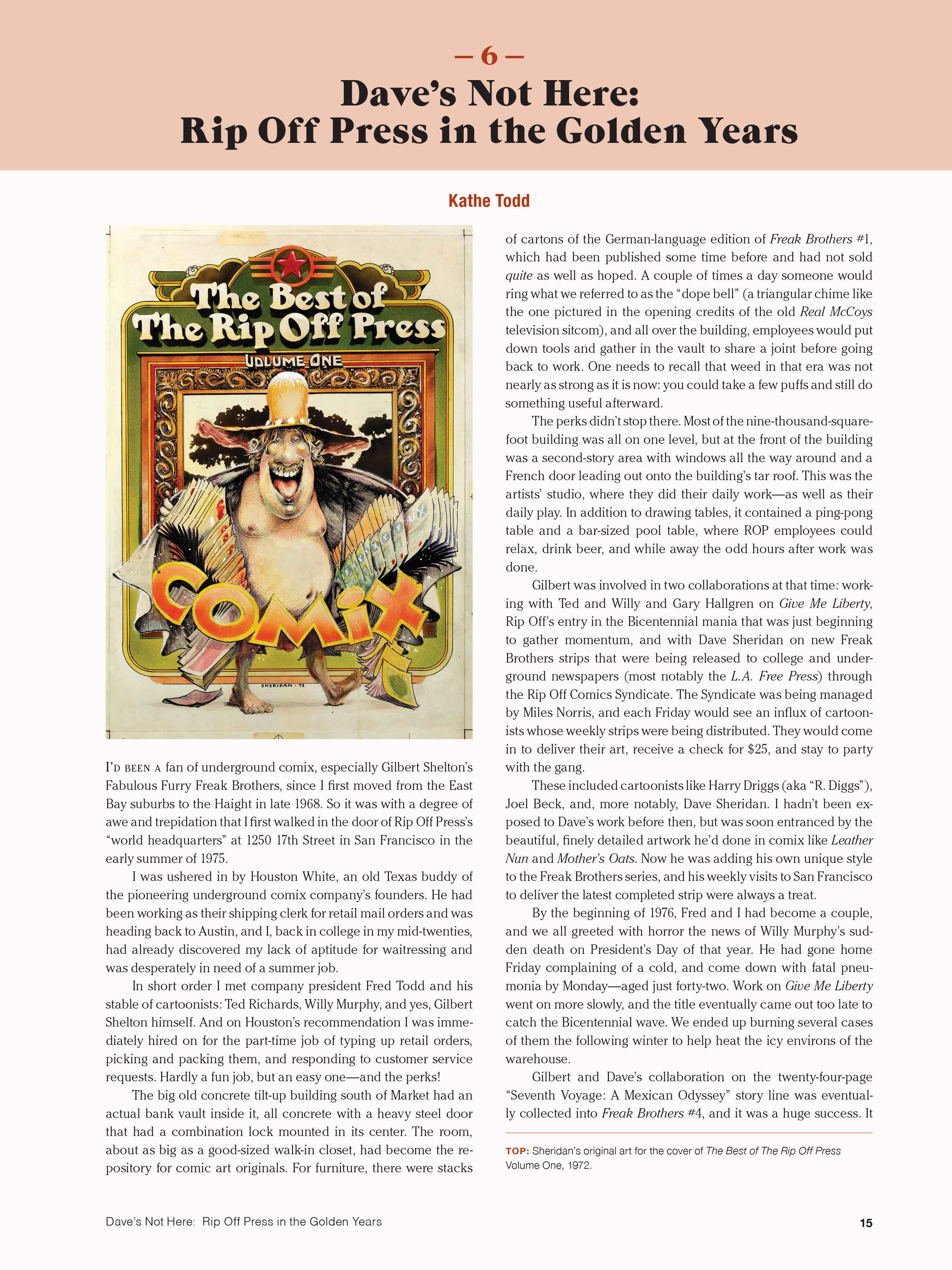 Read online Dave Sheridan: Life with Dealer McDope, the Leather Nun, and the Fabulous Furry Freak Brothers comic -  Issue # TPB (Part 1) - 26