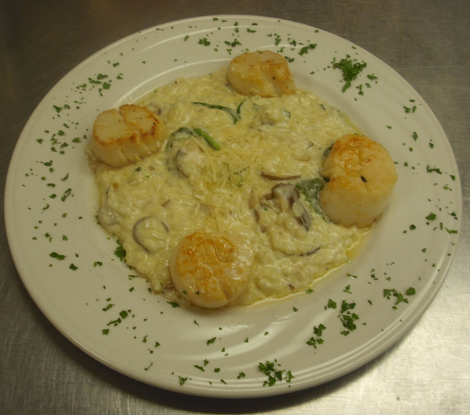 French Laundry Day 32 Pan Seared Scallops with Goat Cheese Risotto