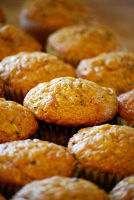 healthy zucchini carrot muffins