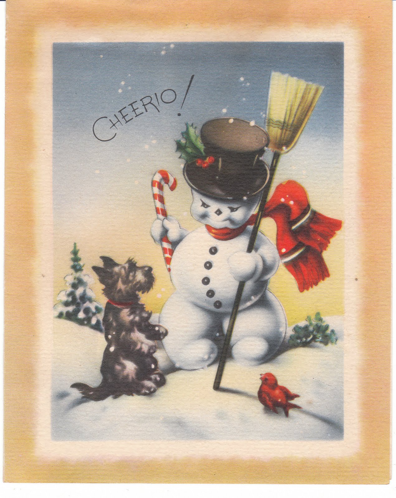 View from the Birdhouse: Vintage Christmas Cards - 1940's to 1950's