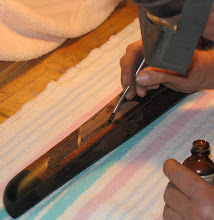 Oil must be carefully applied to the fine 22-line-per-inch checkering.