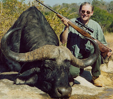 Alice Poluchova, president of CZ-USA, with the buffalo she took with a CZ in .458 Lott.