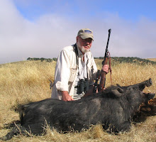 The author with a generous slice of California “buffalo lite.”