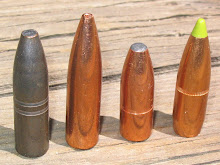 Selection of .366” bullets for the 9.3x62. All have deadly reputations among African hunters.