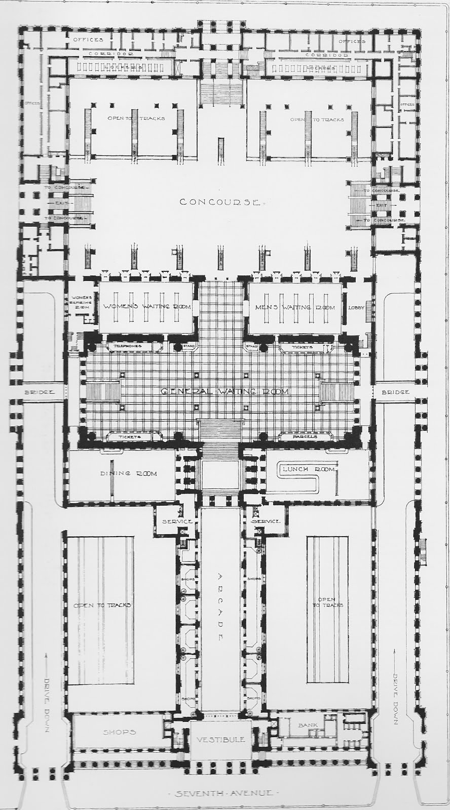Penn Station Pathfinder Historic Floorplans (1910)