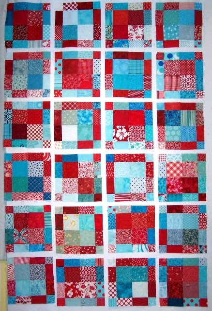 Mary's Quilting Notes: Disappearing 9-Patch layout