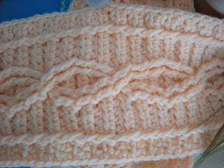 Crochet Sharon: Crocheted Cable Scarf pattern available
