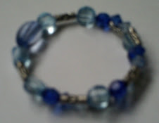 blue memory wire bracelet