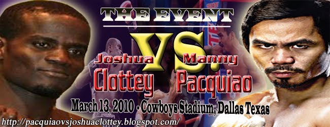 Watch Manny Pacquiao vs Joshua Clottey