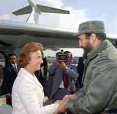 Elena Ceausescu impreuna cu Fidel Castro la Oriente 1973
