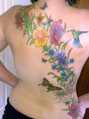 Female Tattoos Full Color Hawaiian Flower Tattoo Design