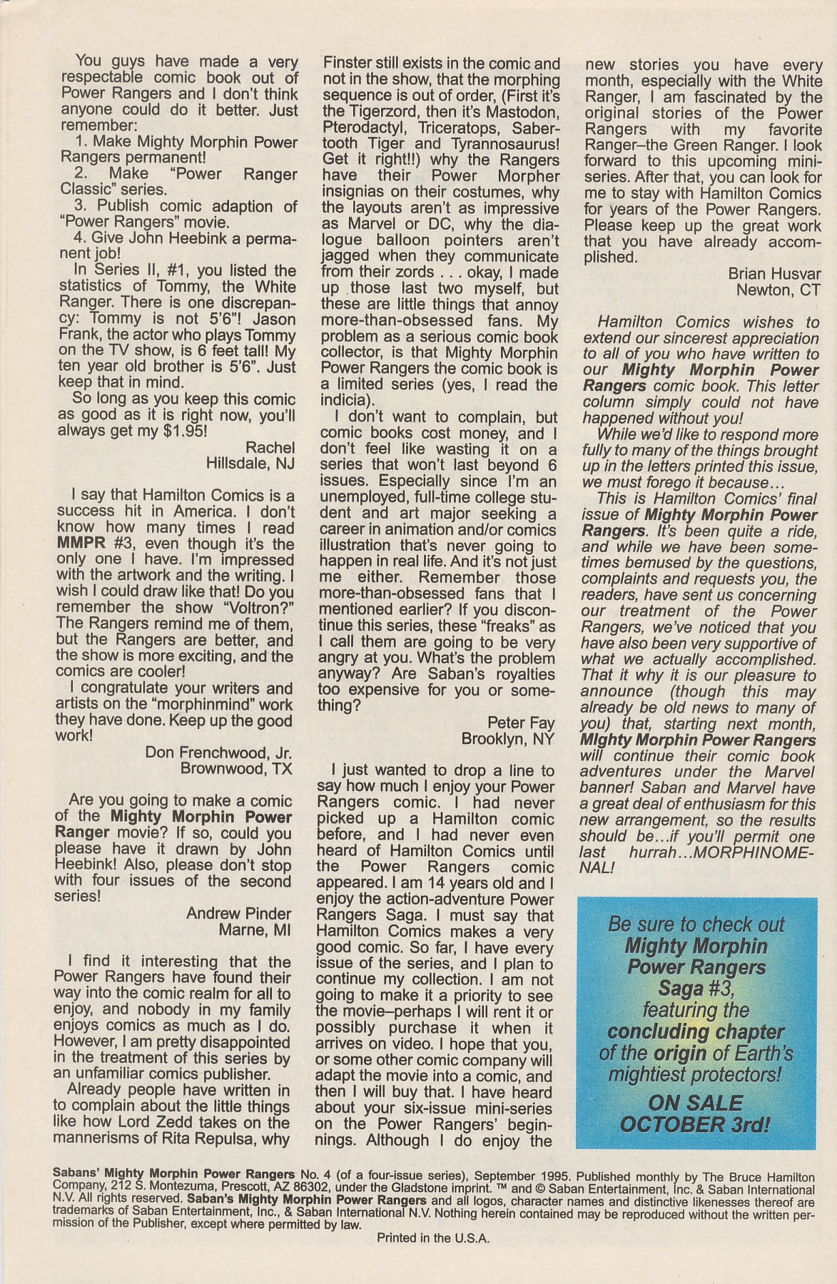 Read online Saban's Mighty Morphin Power Rangers (1995) comic -  Issue #4 - 34