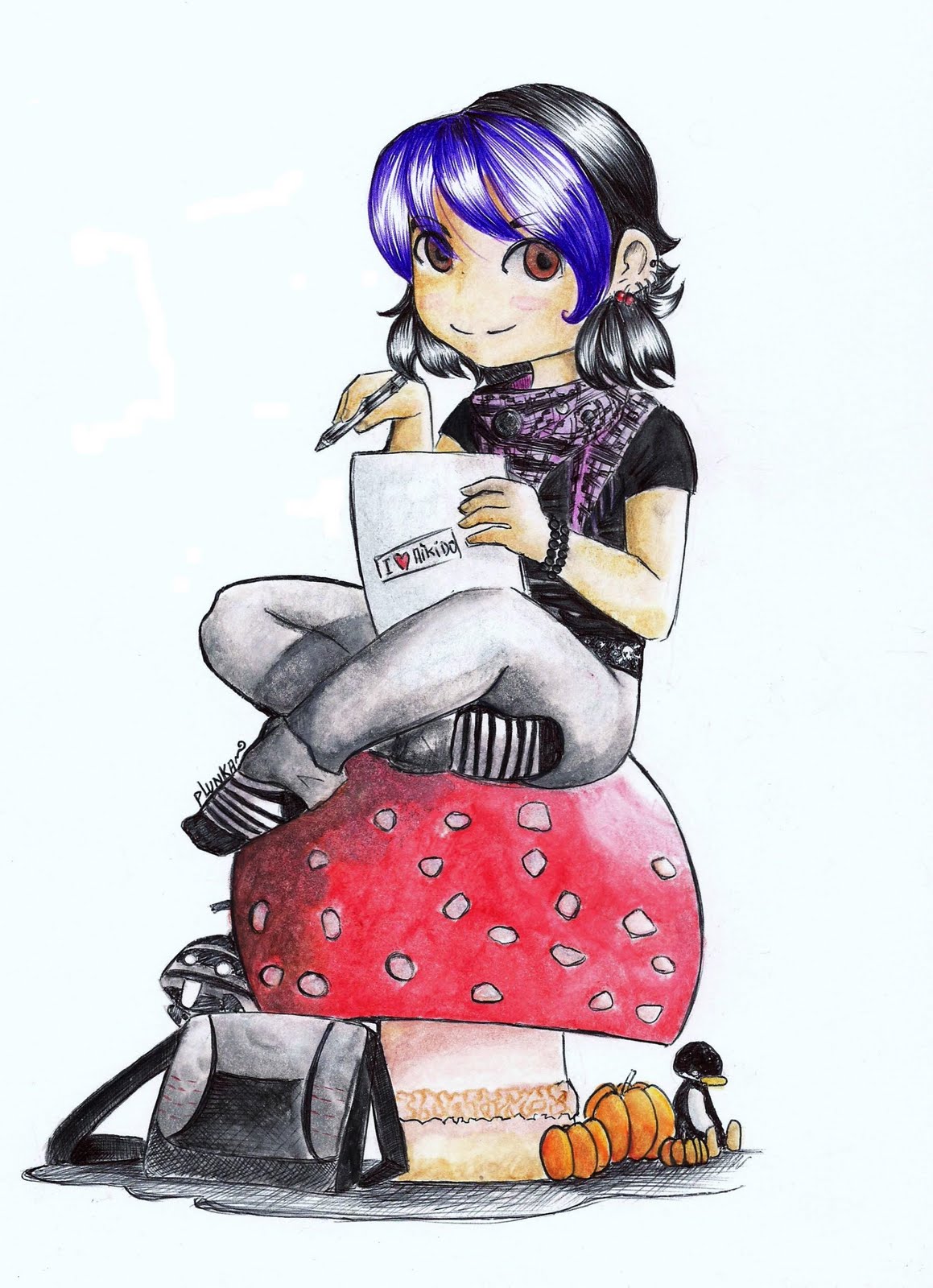 Plunks Drawing Drawing Blog: Plunk con Amanita Muscaria
