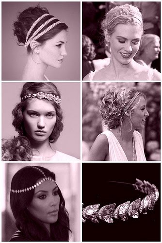 As a starting point I showed Esme a selection of Grecian style headpiece 