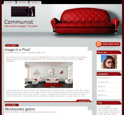 Communist the Furniture Blogger Template