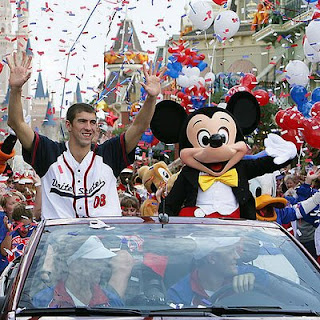 Mickey Phelps with Michael Mouse