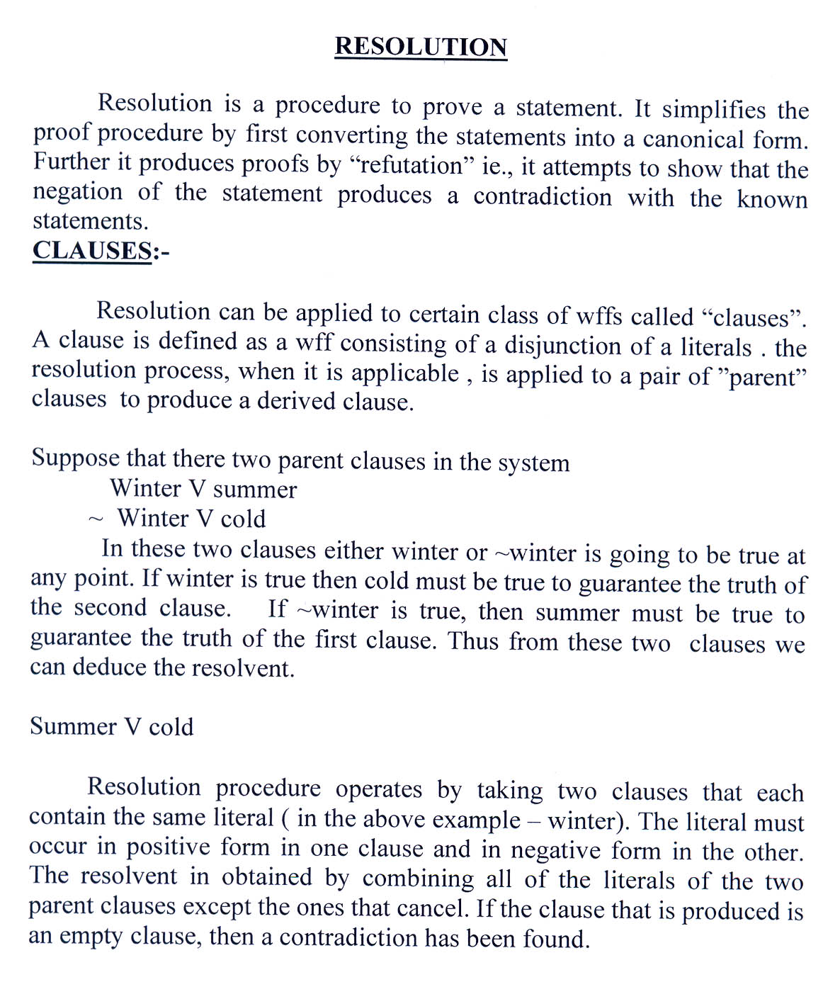 Artificial Intelligence Resolution Procedure artificial-intelligence-resolution-procedure