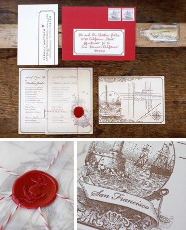 This wedding strikes us as classic vintage San Francisco from the nautical