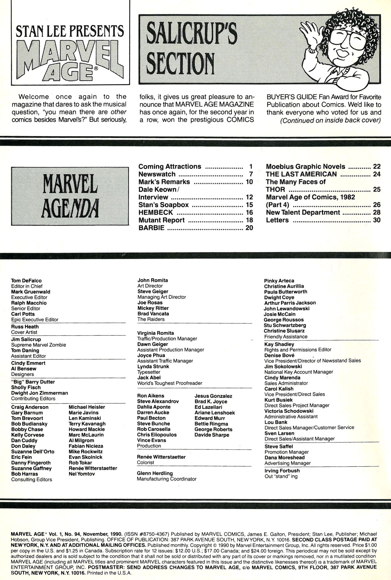 Read online Marvel Age comic -  Issue #94 - 2