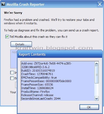 Firefox crash