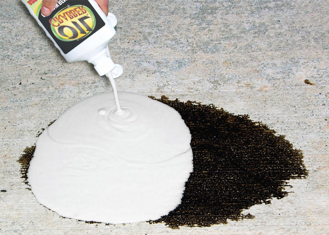 Krud Kutter Oil stains are no match for Oil Grabber Oil Stain Remover!