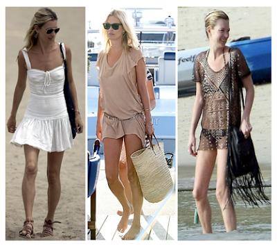 Looks Kate Moss para la playa mini túnicas