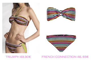 Comparativa precios bikinis para delgadas: Triumph 69,90€ vs French Connection 48,65€
