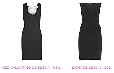 Tienda online: Net-a-porter: Vestido LBD: Red Valentino 191€ vs DKNY 130€