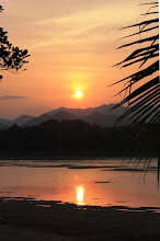Sunset over the Mekong