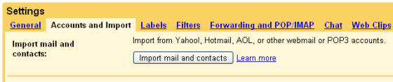 gmail-accounts-and-import GMail importe vos contacts et mails Yahoo Mail, Hotmail et Caramail en quelques clics