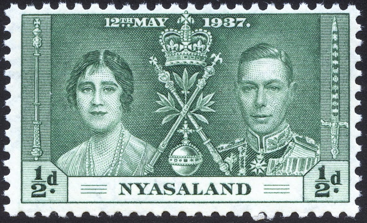 King VI Postage Stamps Nyasaland 1937 (May 12) Coronation