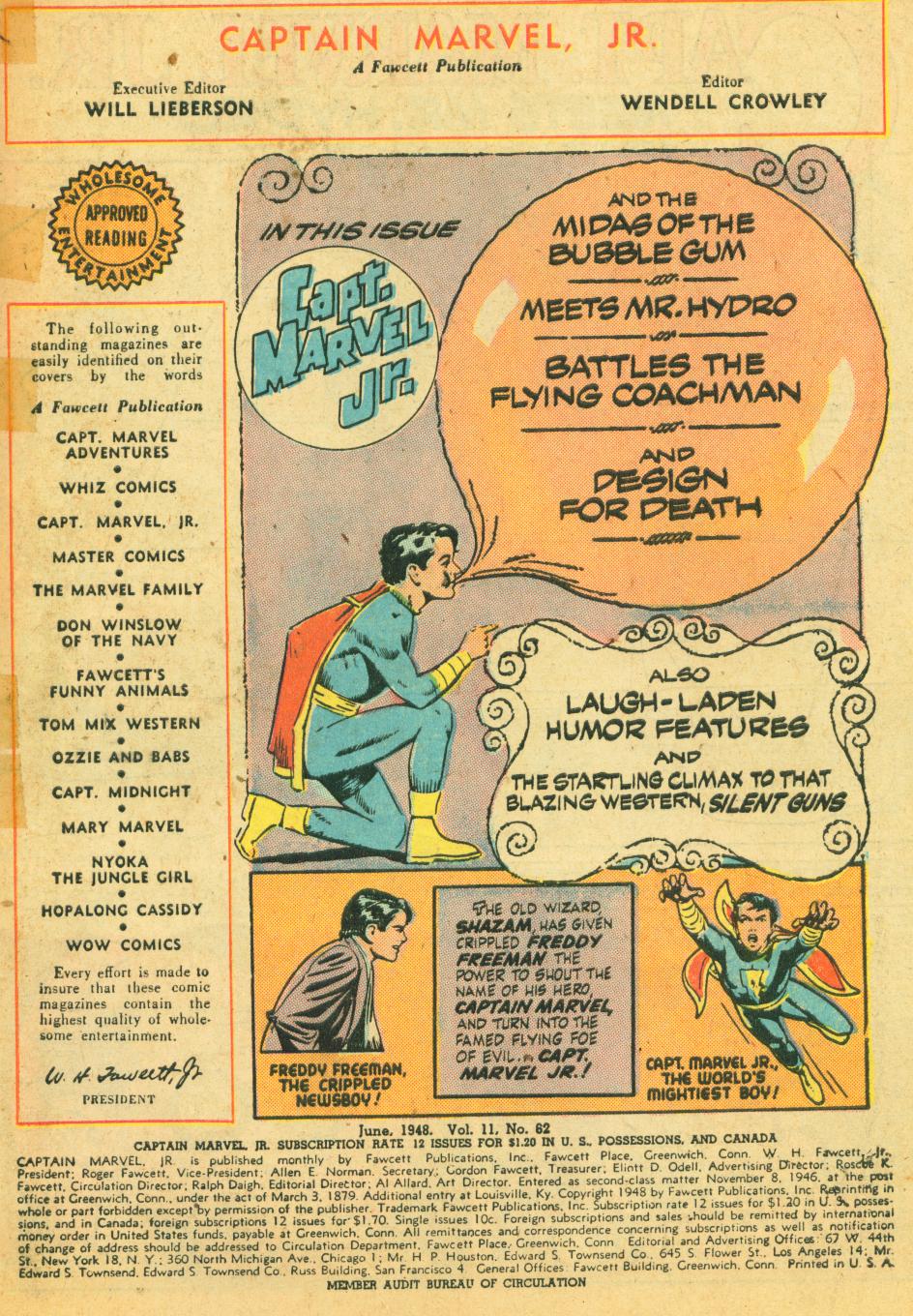 Read online Captain Marvel, Jr. comic -  Issue #62 - 2
