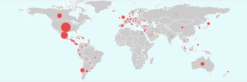 Cartes évolutives de la grippe A (H1N1)