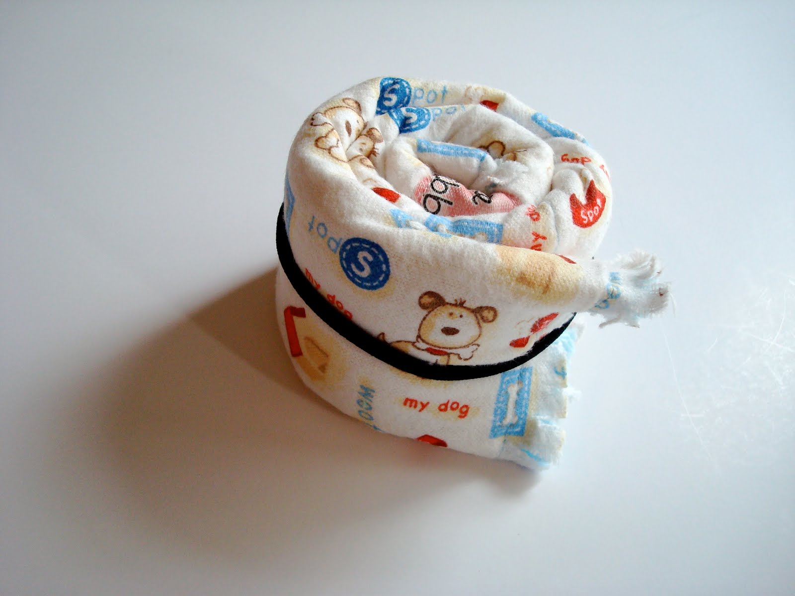 White Satin Ribbon Lollipop Burp Cloth Tutorial