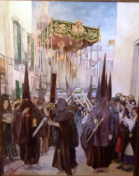 Sevilla. Copia de cuadro de Sorolla, "Semana Santa en Sevilla"