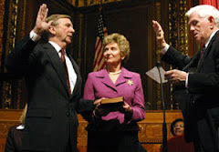 Tom Moyers and Judith Lazinger with Thomas Noe as Master of Ceremonies Swearing In Day 2005