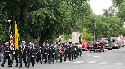 Mayor Coss and Firefighters March