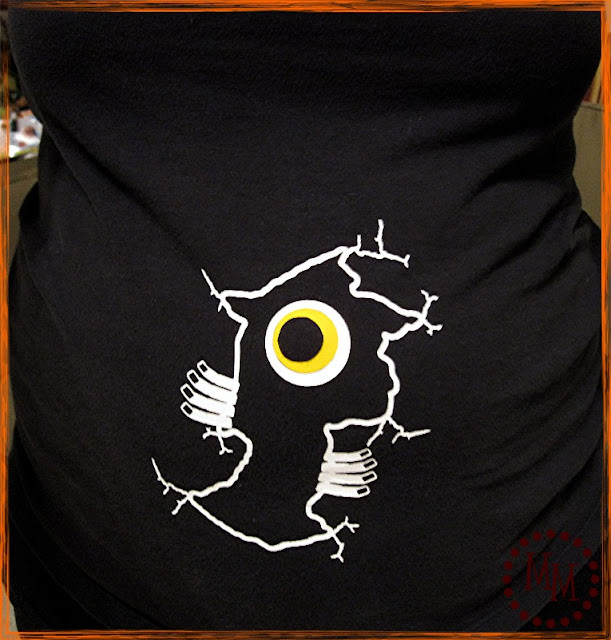 diy pregnant mom halloween monster shirt