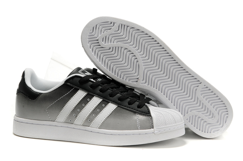 adidas superstar black with white stripes