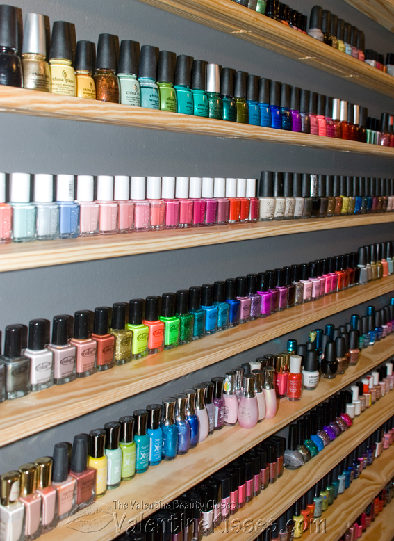 Valentine Kisses My Custom Nail Polish Shelf! (updated pics) Plus
