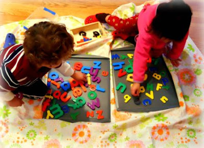 magnetic letter play for kids