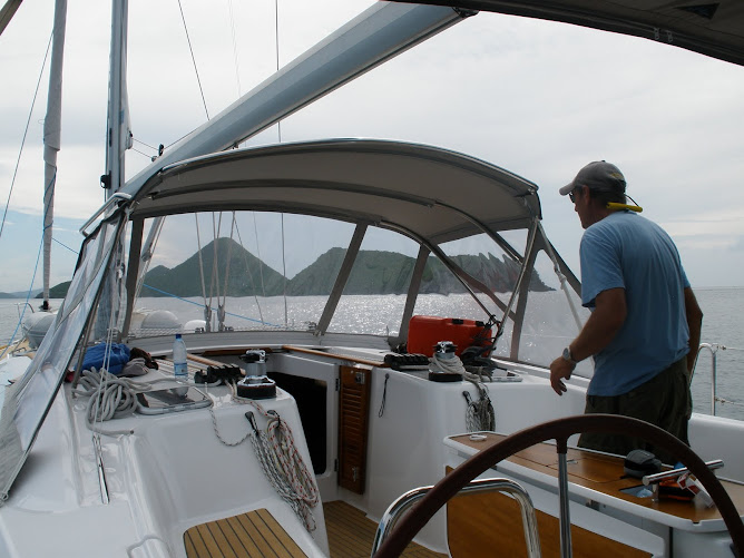 Mike and a friend, Simon deliever a Beneteau 50.