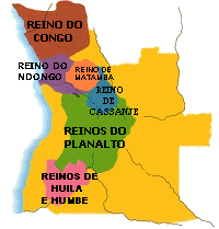 Reinos que conformam Angola e a LUNDA