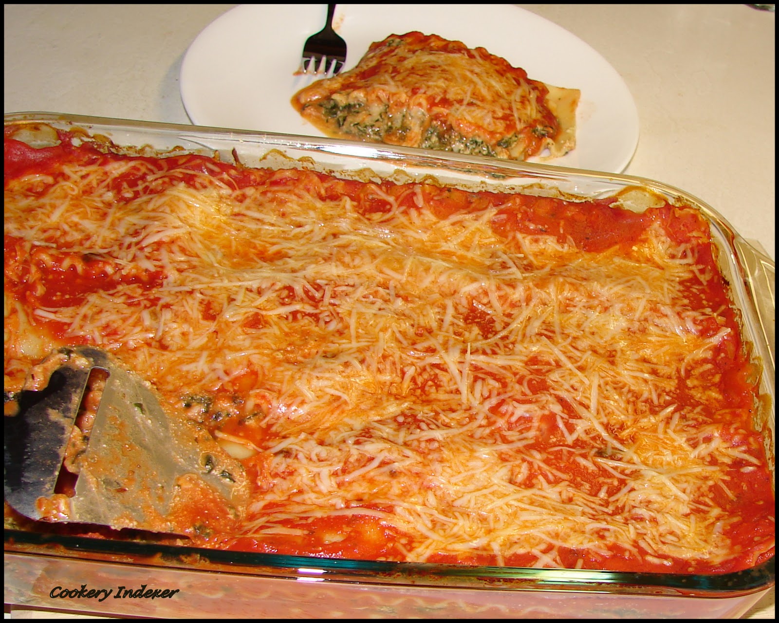 ! Regional Indian Cuisine Blogroll ! Spinach Lasagna (Florentine Lasagna)