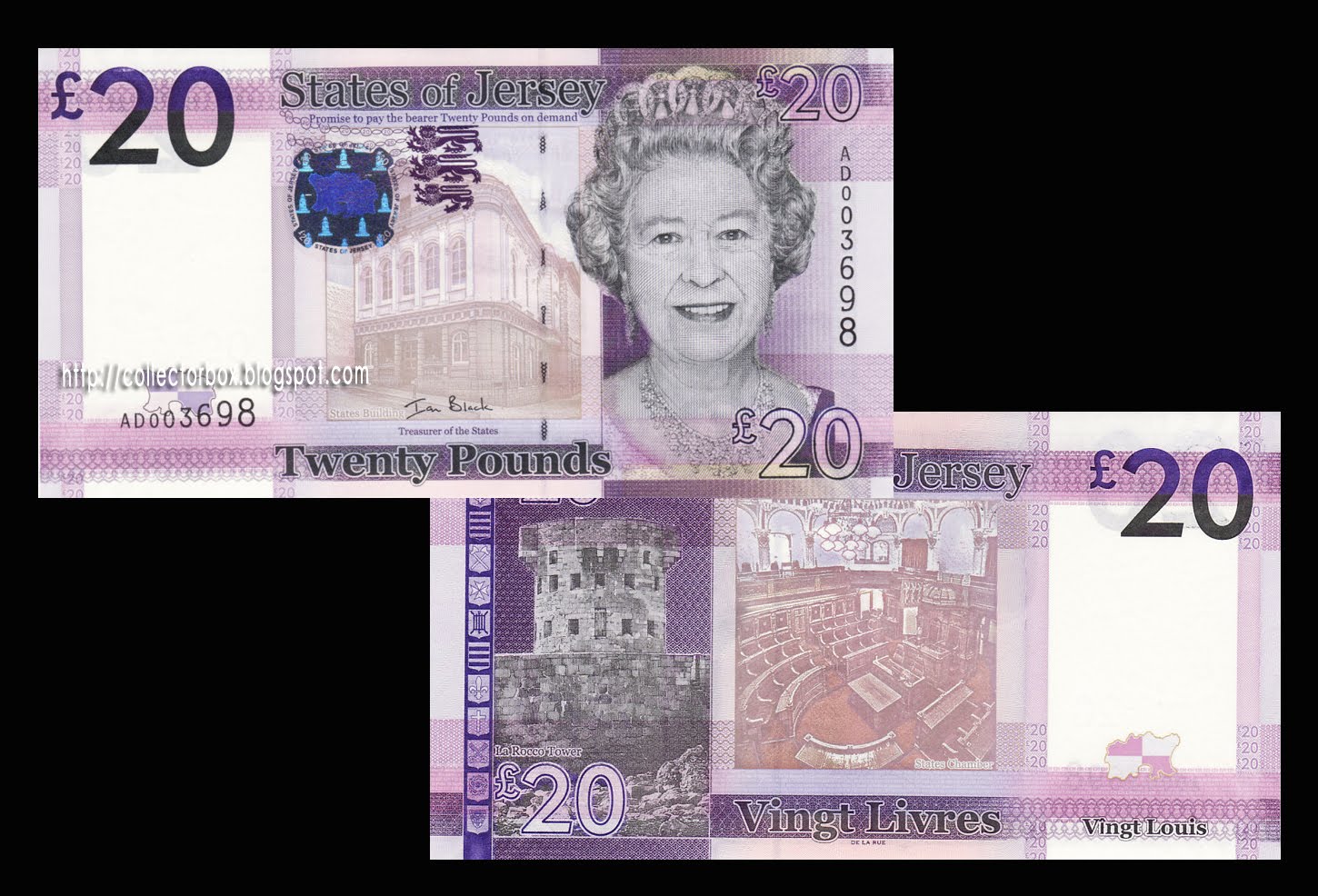 COLLECTORBOX - World banknotes and coins: Jersey banknotes 2010