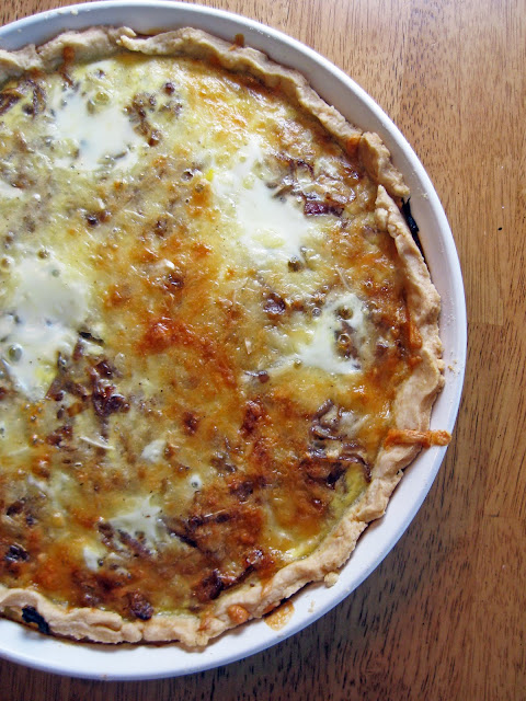 Caramelized Onion Quiche | A Hint of Honey